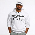 Men's Hoodie White w/Black Logo