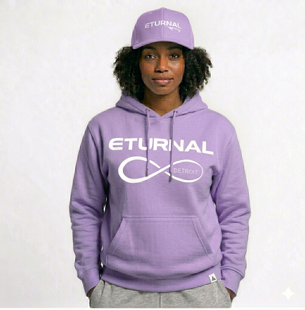 Women's Hoodie Purple w/White Logo
