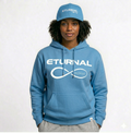 Women's Light Blue Hoodie w/White Logo