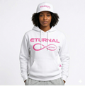 Women's White Hoodie w/Pink Logo