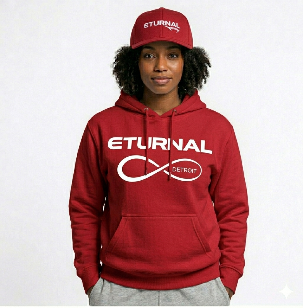 Women's Hoodie Red w/White Logo