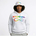 Women's Hoodie White w/Rainbow