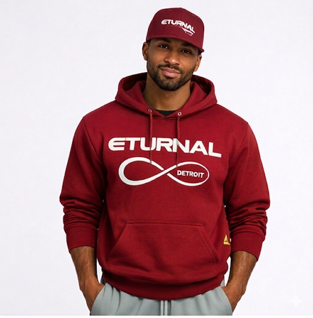 Men's Hoodie Red w/White Logo