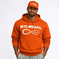 Men's Hoodie Orange w/White Logo